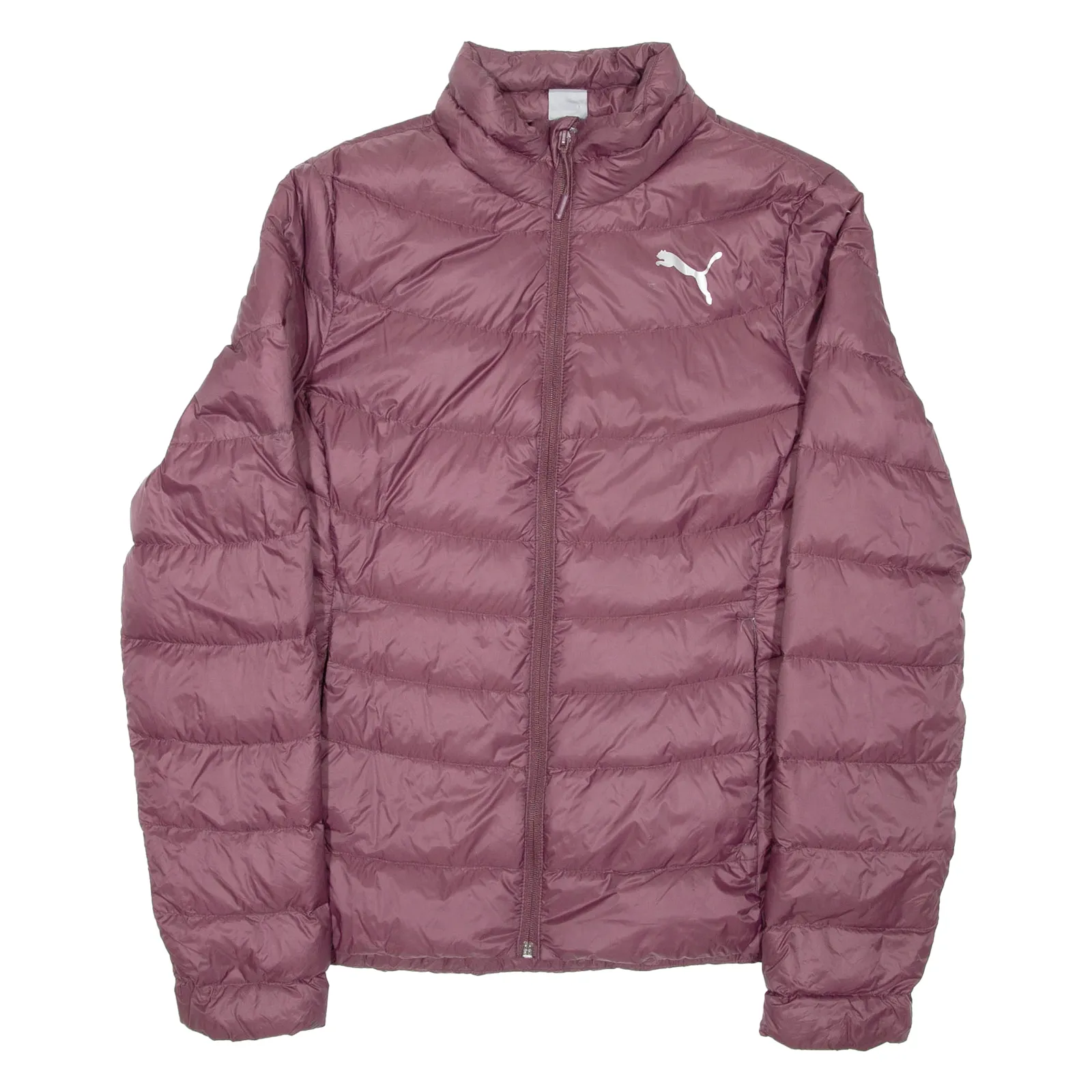 PUMA Womens Puffer Jacket Maroon Nylon L