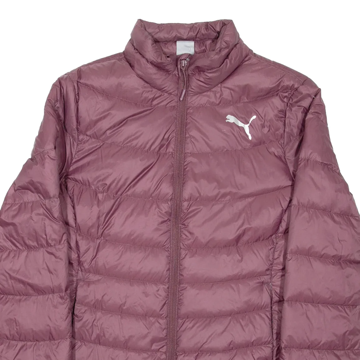 PUMA Womens Puffer Jacket Maroon Nylon L