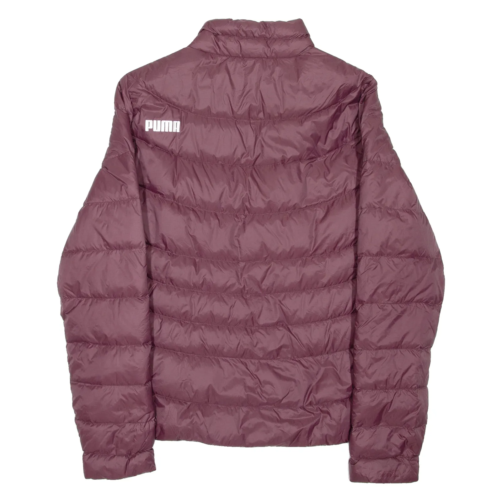 PUMA Womens Puffer Jacket Maroon Nylon L