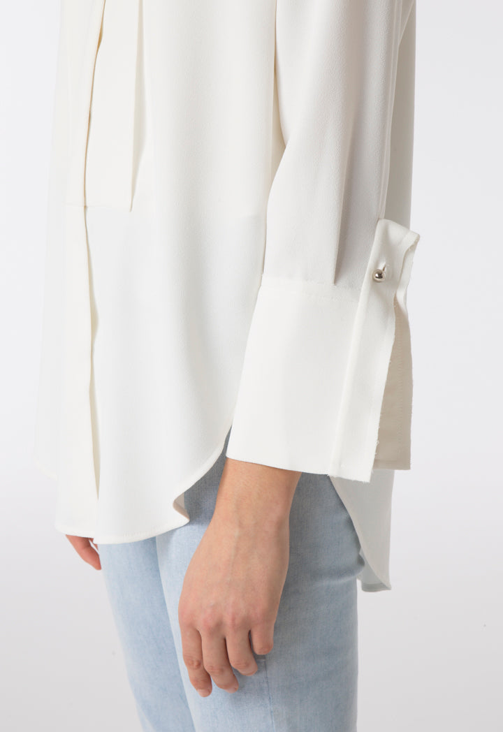 Raw edge Crepe Shirt