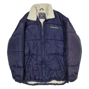 REEBOK Insulated Mens Puffer Jacket Blue Nylon M