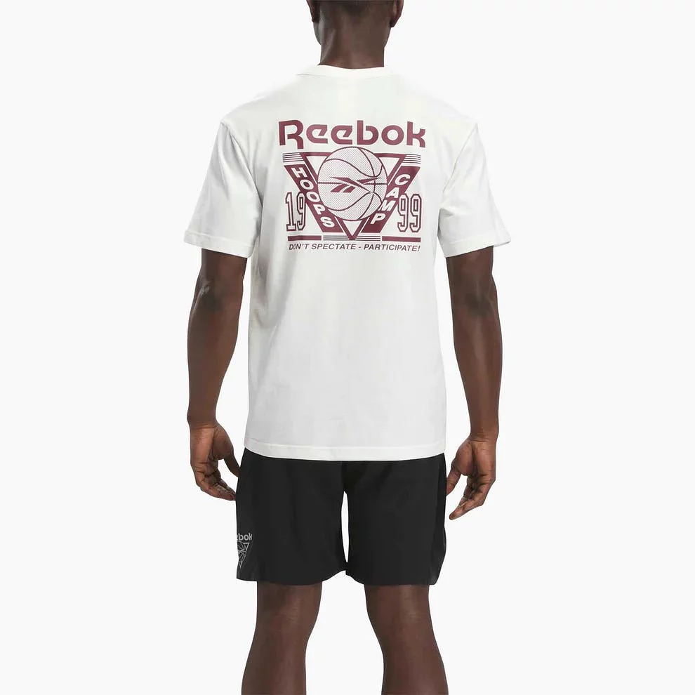 REEBOK MEN'S BASKETBALL WHITE TEE