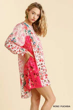 Rose and Fuschia Short Floral Dress