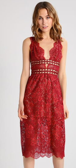 Rouge Lace Cocktail Dress