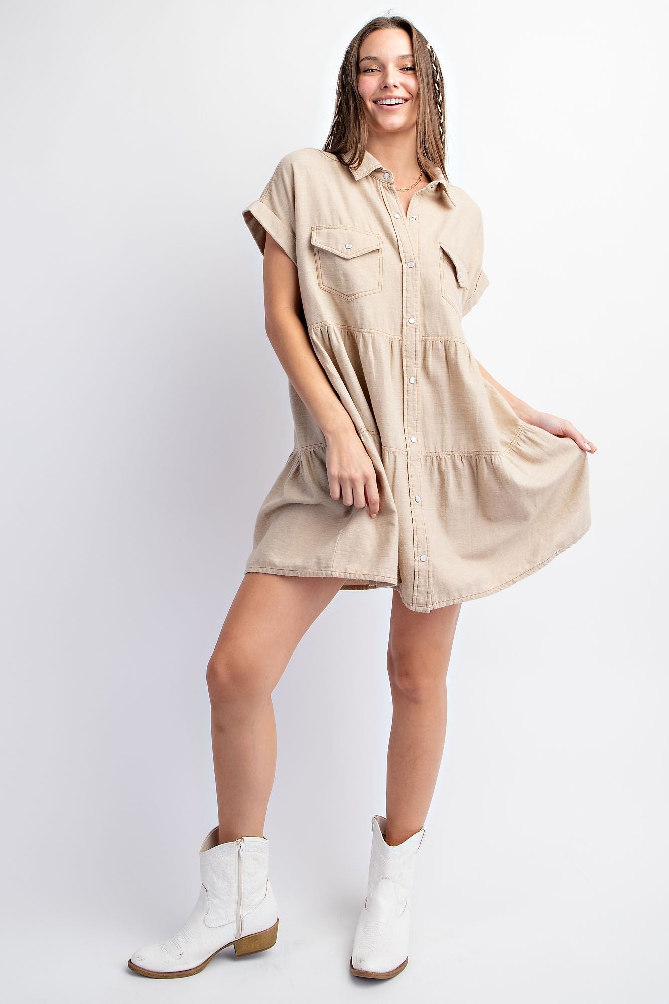 Saddle Up Pearl Snap Dress