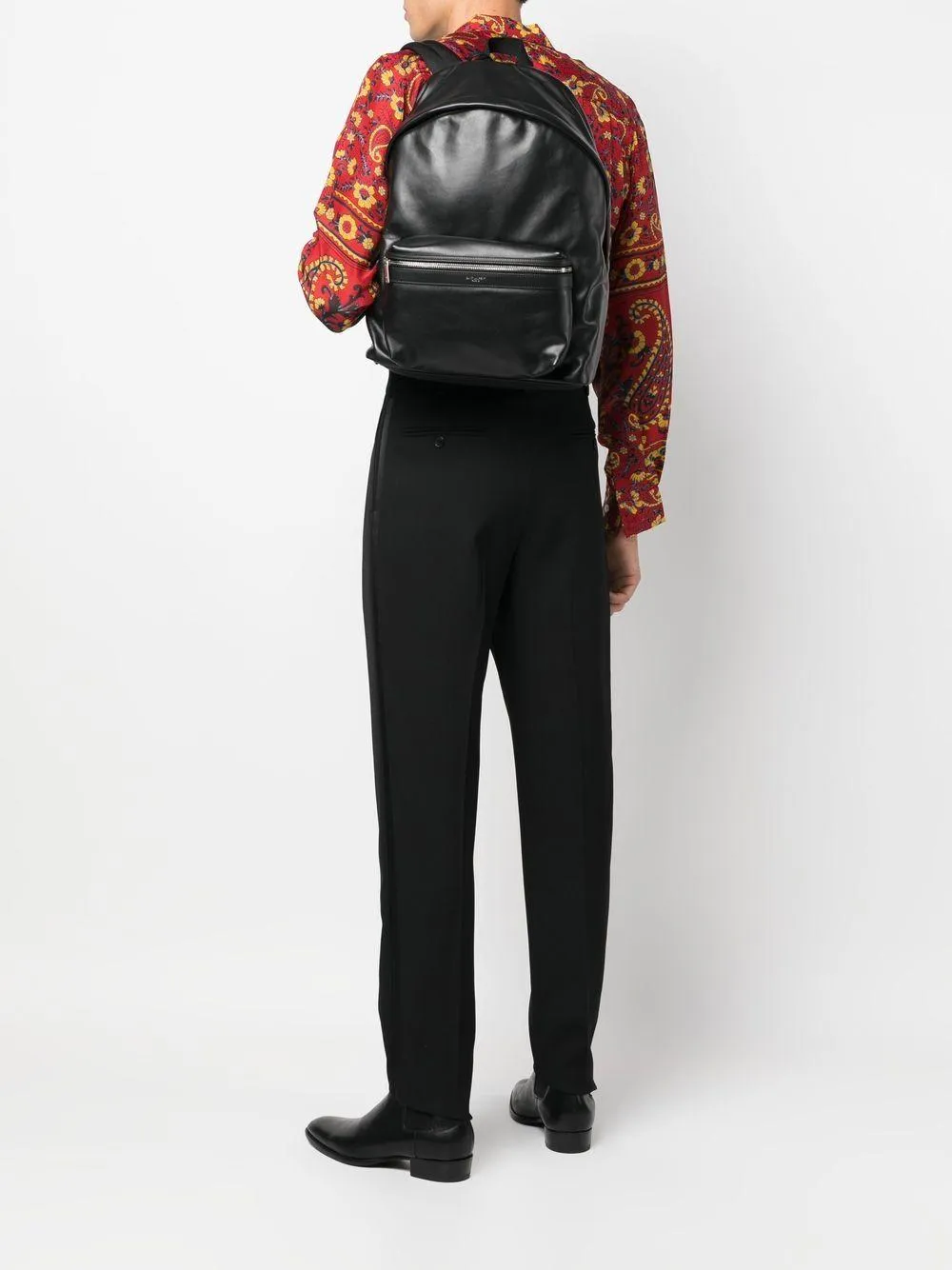 SAINT LAURENT Urban Elegance Leather Backpack