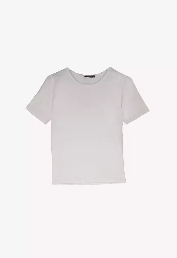 Scoop Neck Solid T-Shirt