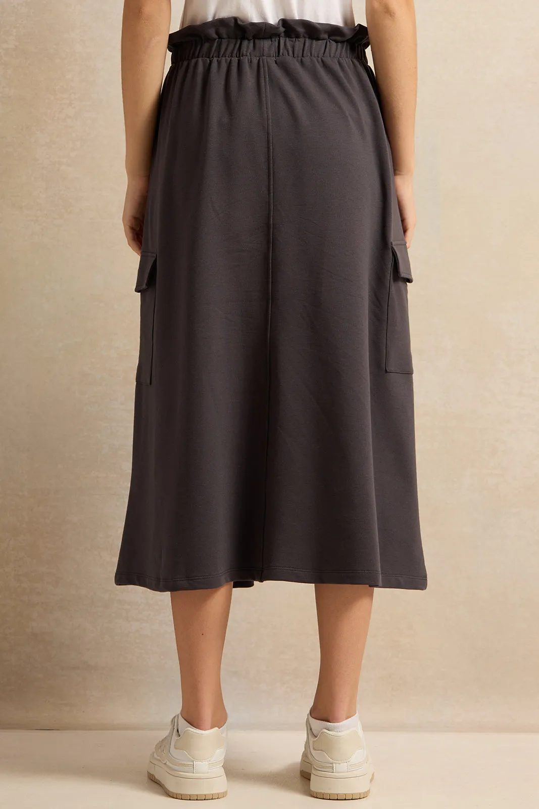 Senior Girls Charcoal Cargo Skirt