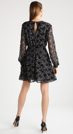 Sheer Sleeve Print Dress