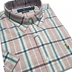 Shortsleeve PRL two toned check Shirt | Pink