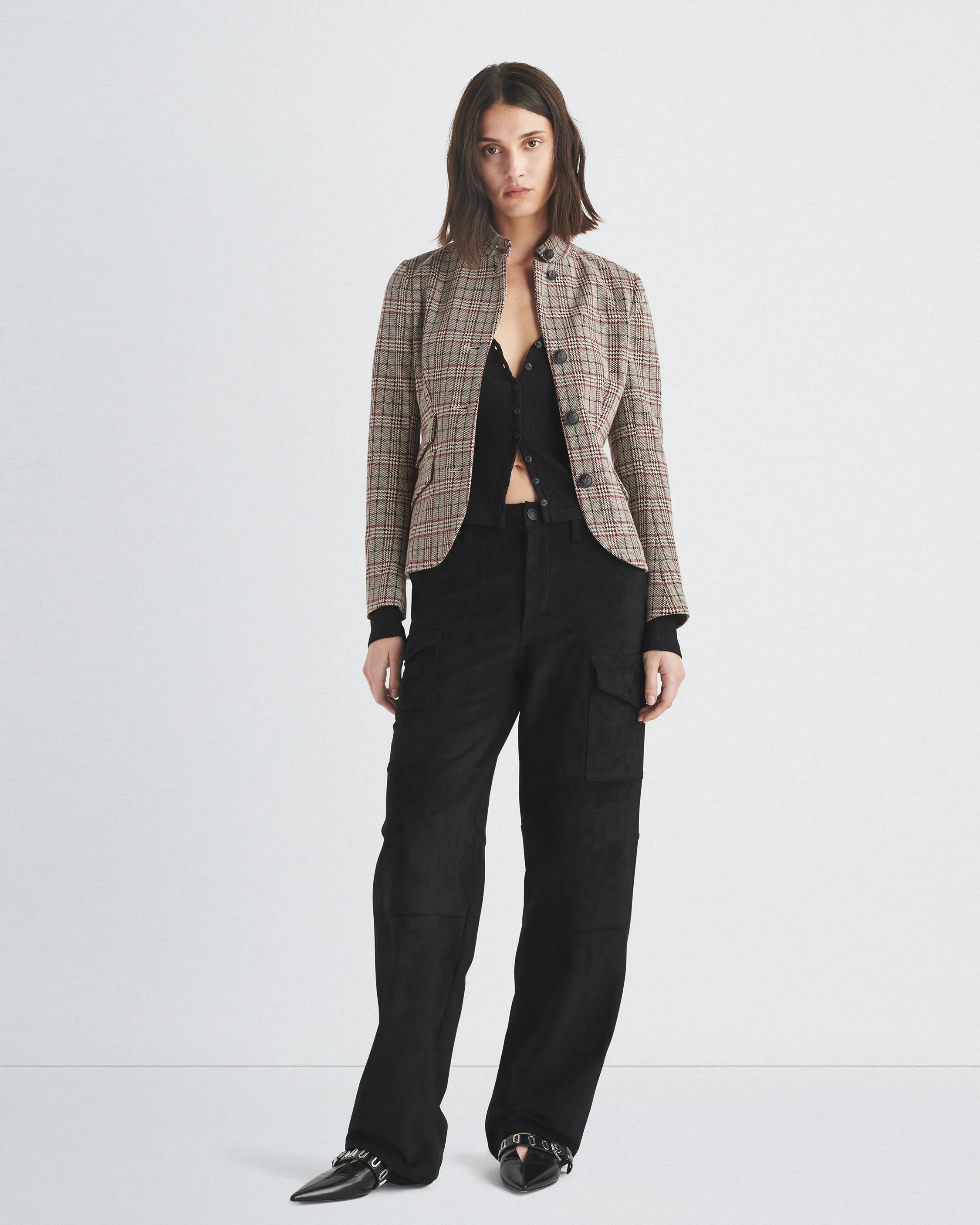 Slade Plaid Italian Cotton Blazer