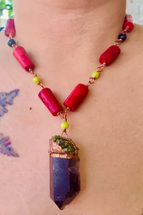 Smoky Bamboo Coral Necklace