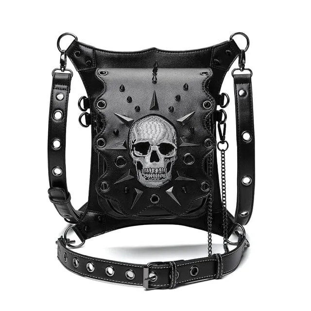 Steampunk Skull Rivets Travel Bag