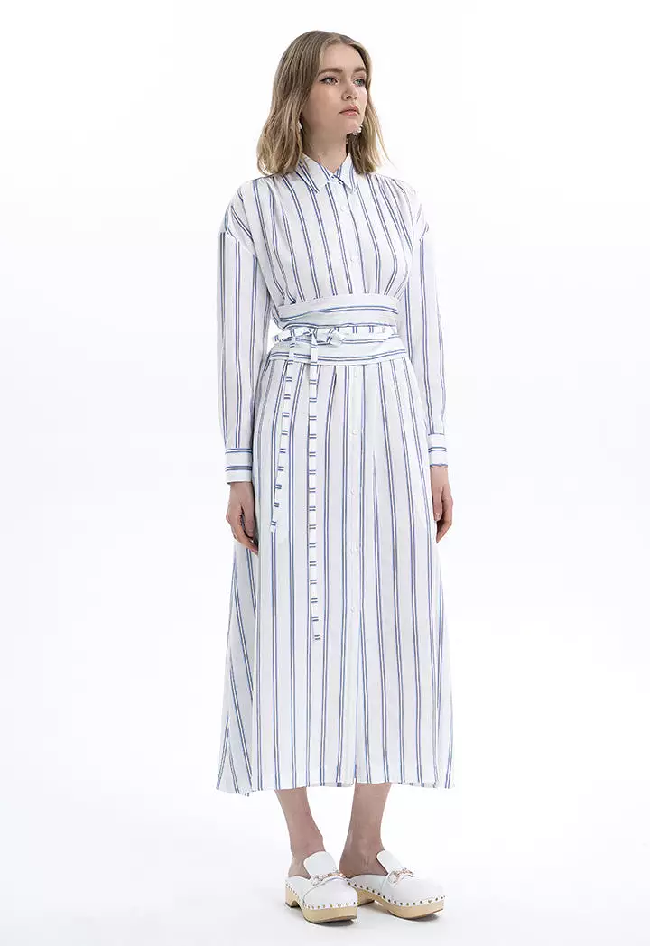 Striped Maxi Shirt Dress