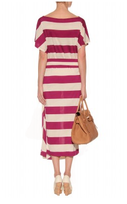 Striped Raspberry Dress