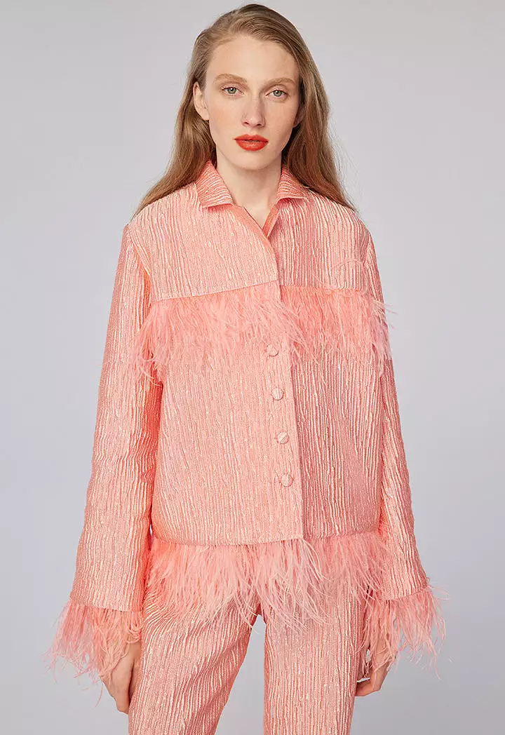 Texture Fringed Shirt