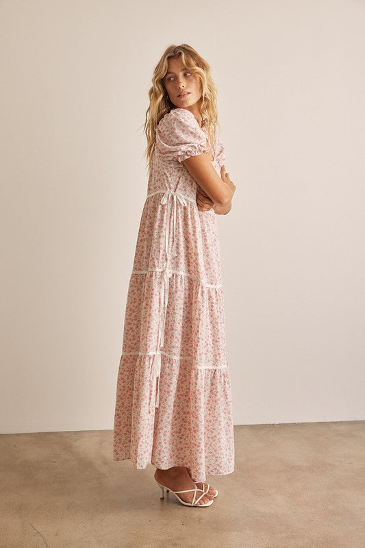 The Annalee Ribbon Detail Floral Maxi Dress