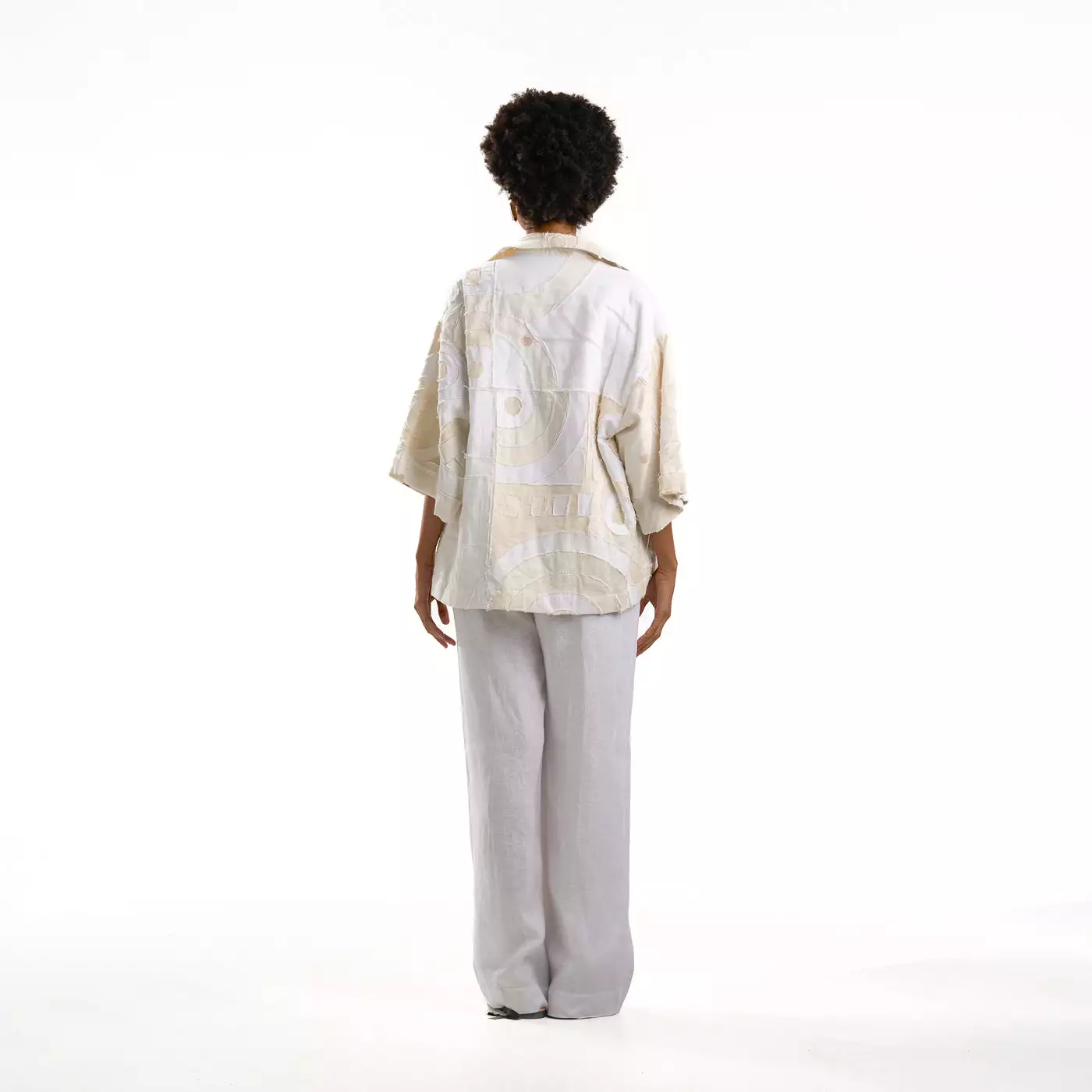 THE BICHE SHIRT JACKET WHITE/OFF WHITE