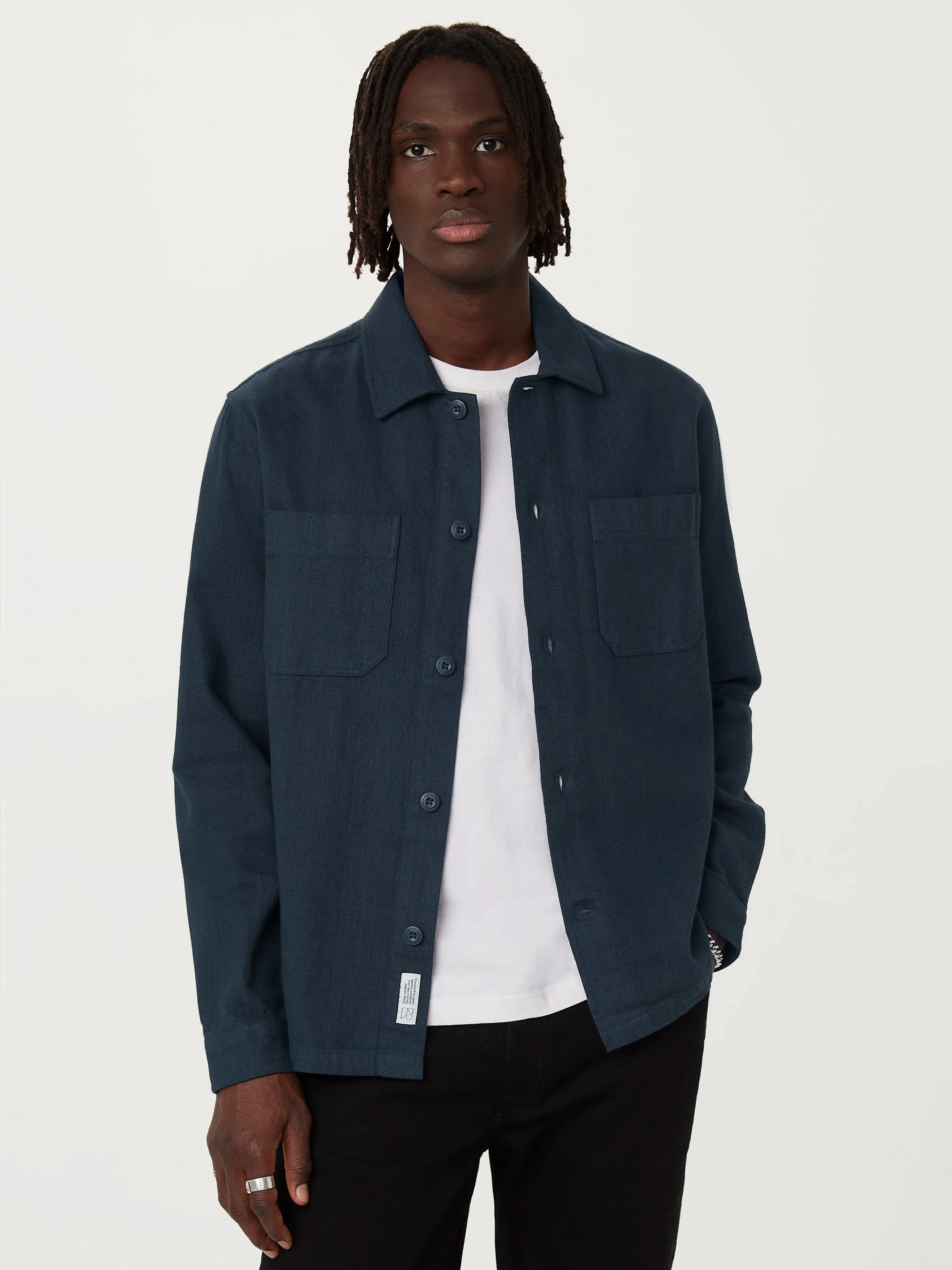 The Kapok Flannel Shirt in Midnight Blue