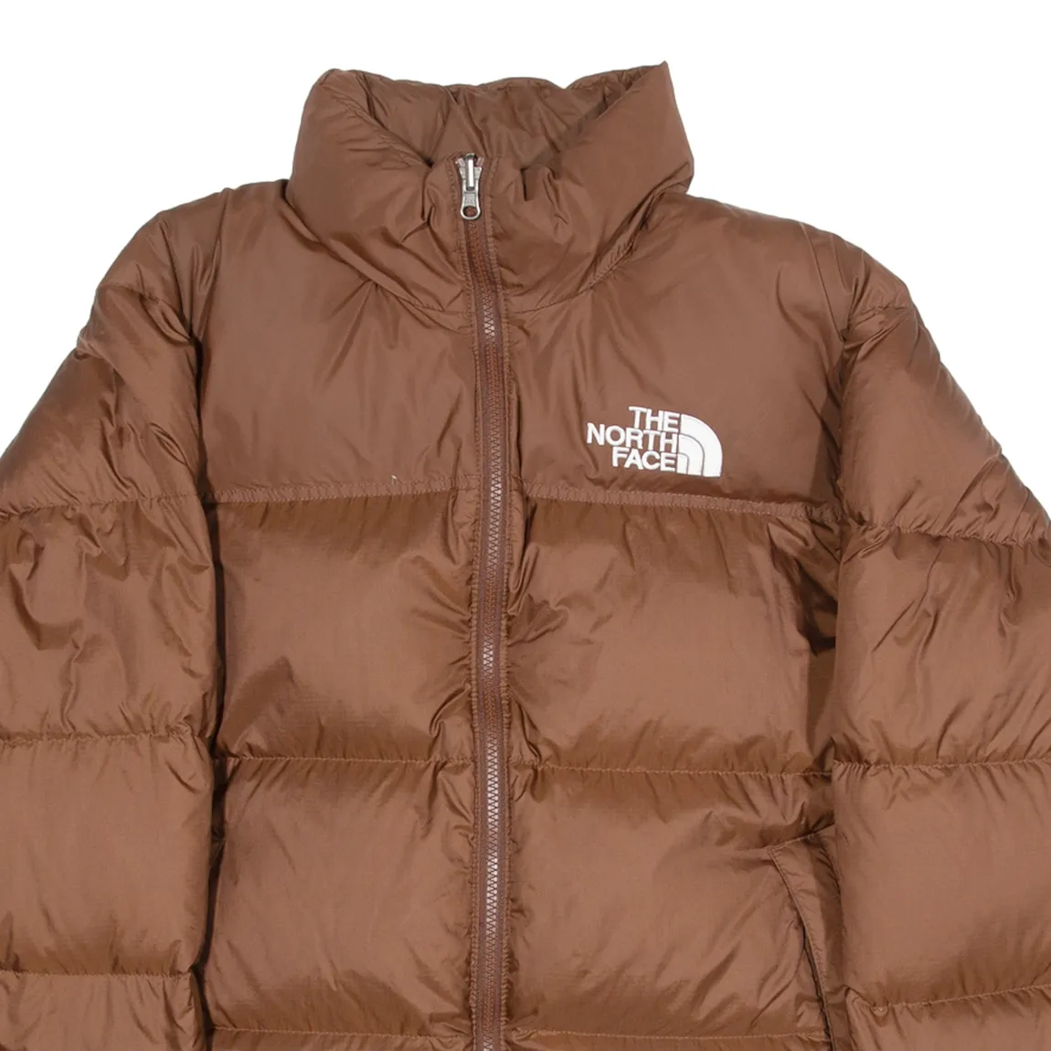 THE NORTH FACE Down Insulated Mens Puffer Jacket Brown Nylon S