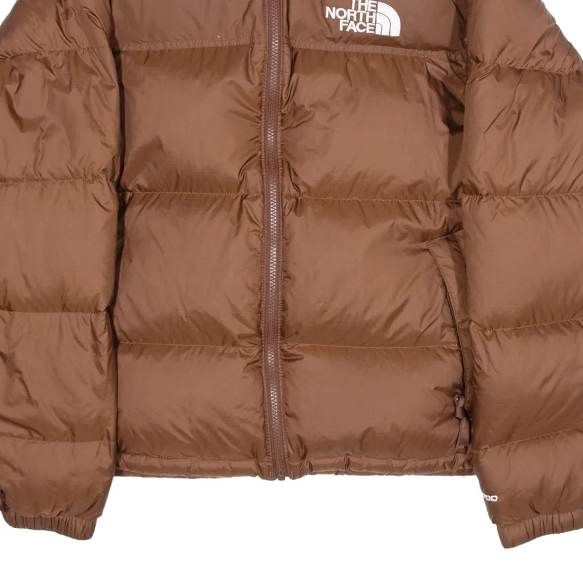 THE NORTH FACE Down Insulated Mens Puffer Jacket Brown Nylon S