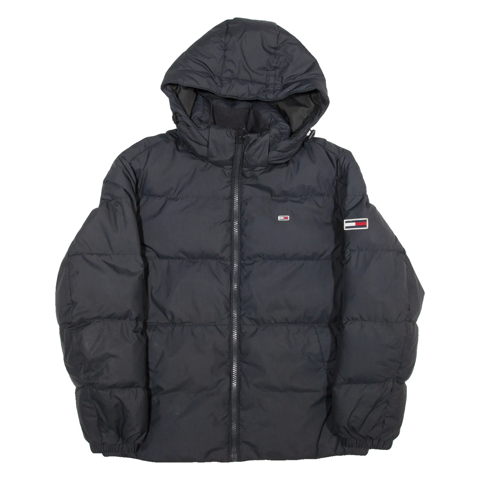 TOMMY HILFIGER Down Insulated Mens Puffer Jacket Black Hooded S