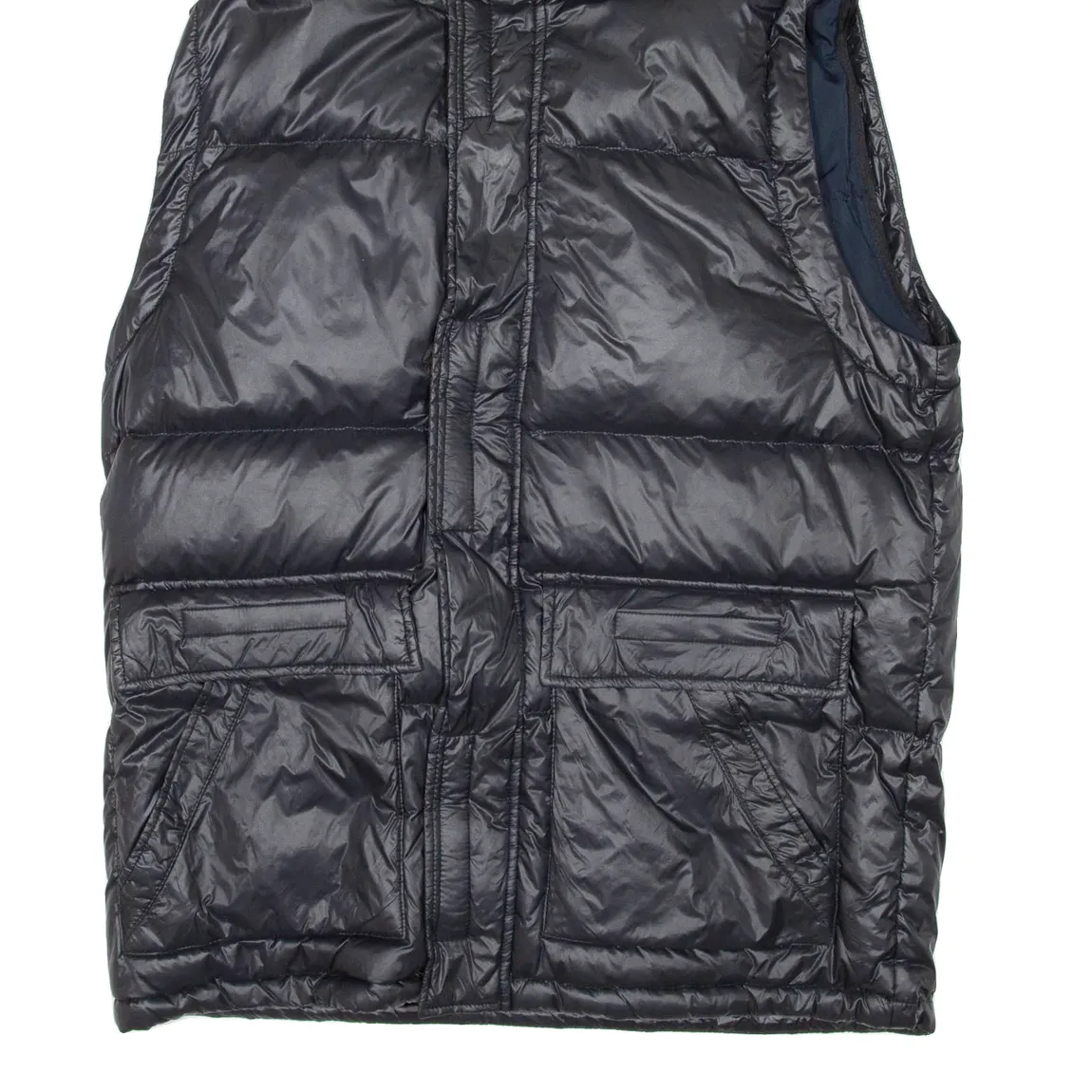 TOMMY HILFIGER Mens Puffer Gilet Black Hooded M