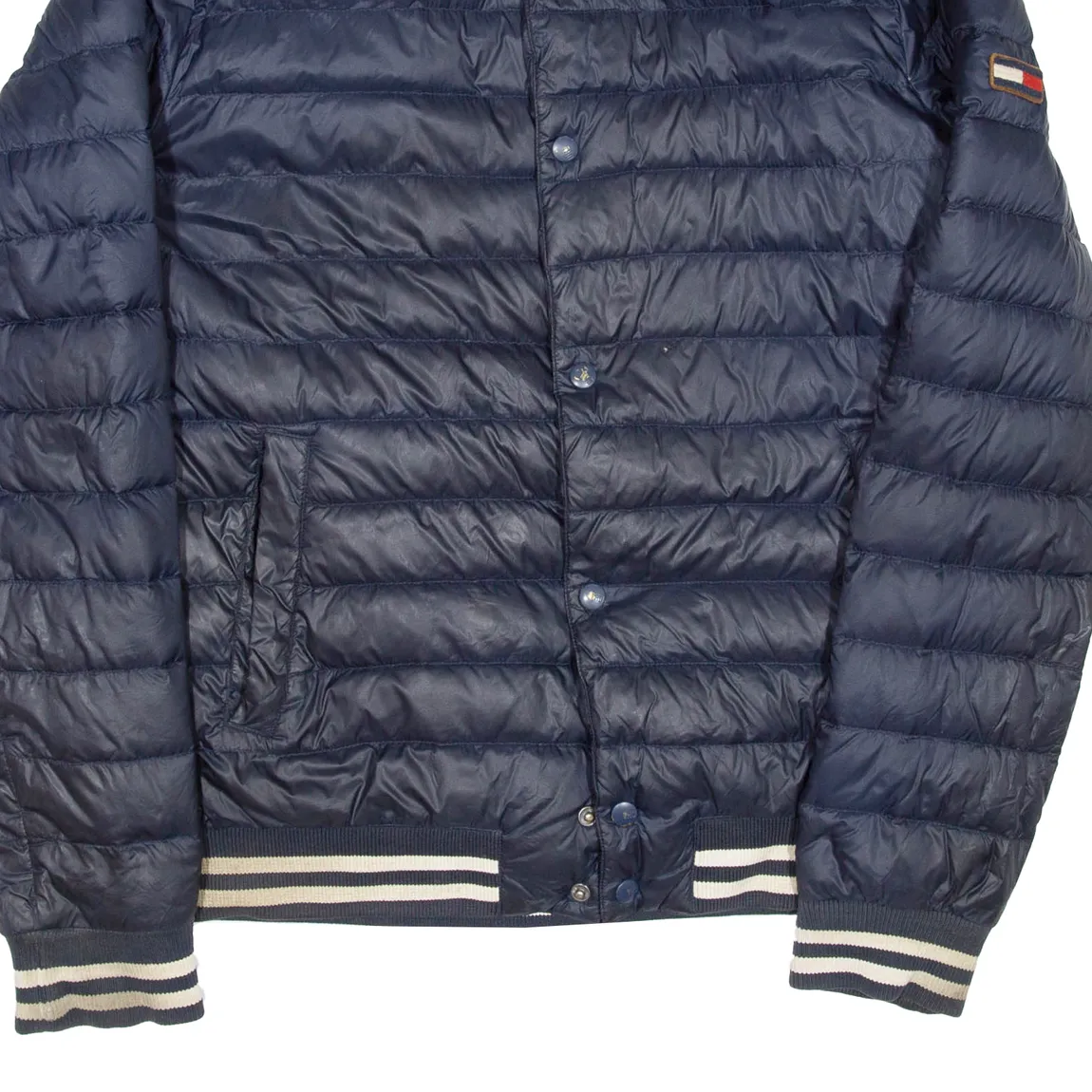 TOMMY HILFIGER Mens Puffer Jacket Blue Nylon M