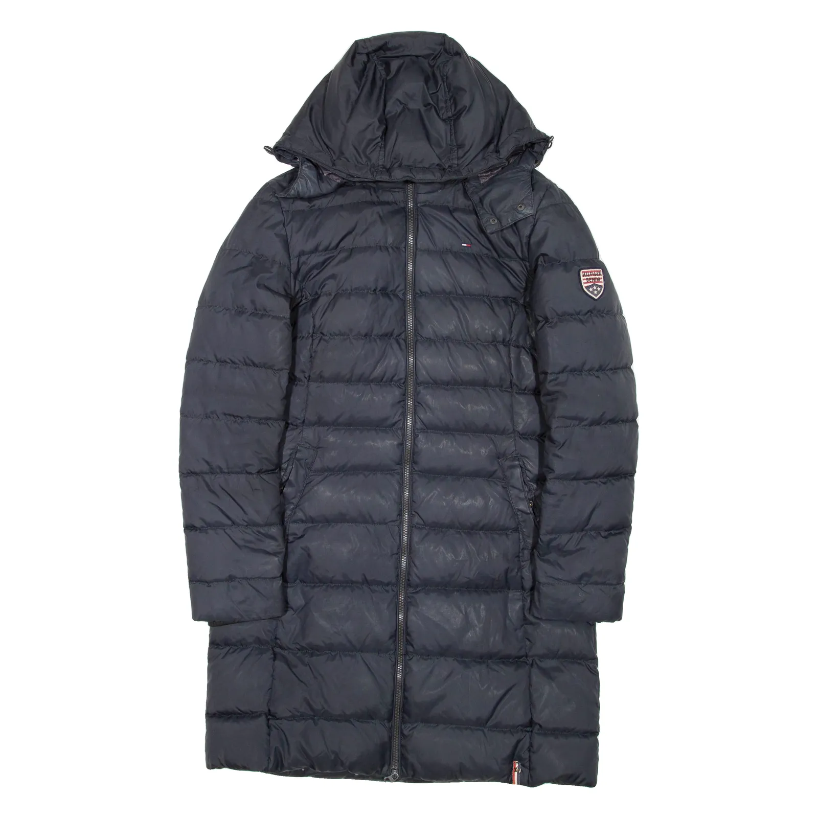 TOMMY HILFIGER Womens Puffer Jacket Black Hooded M