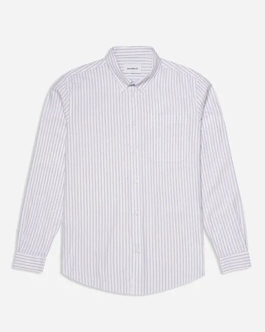 Trime Stripe Shirt - White/Blue