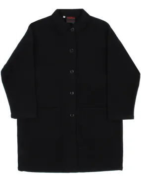 Vetra Drop Shoulder Felted Coat Navy