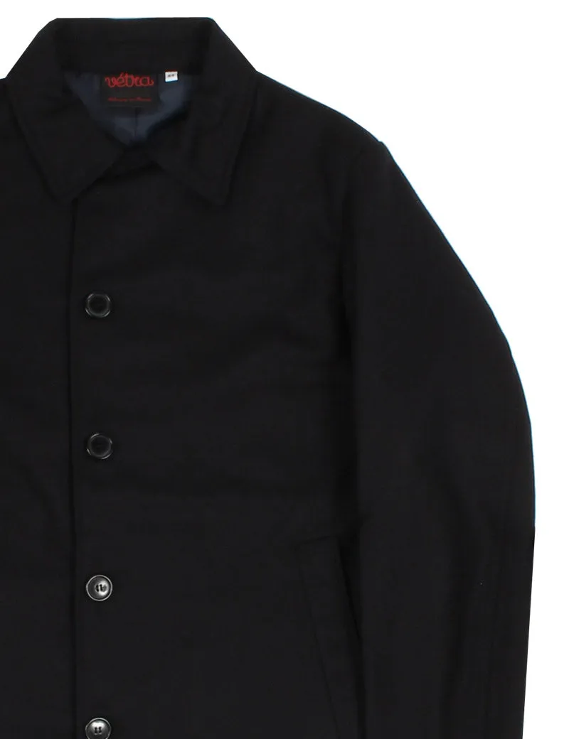 Vetra Marine Melton Coat Navy