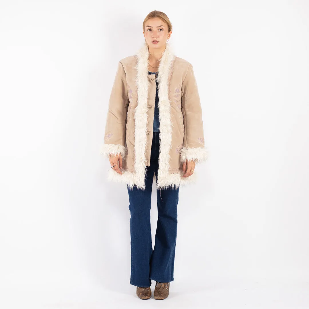 Vintage 90's Women Faux Penny Lane Coat in