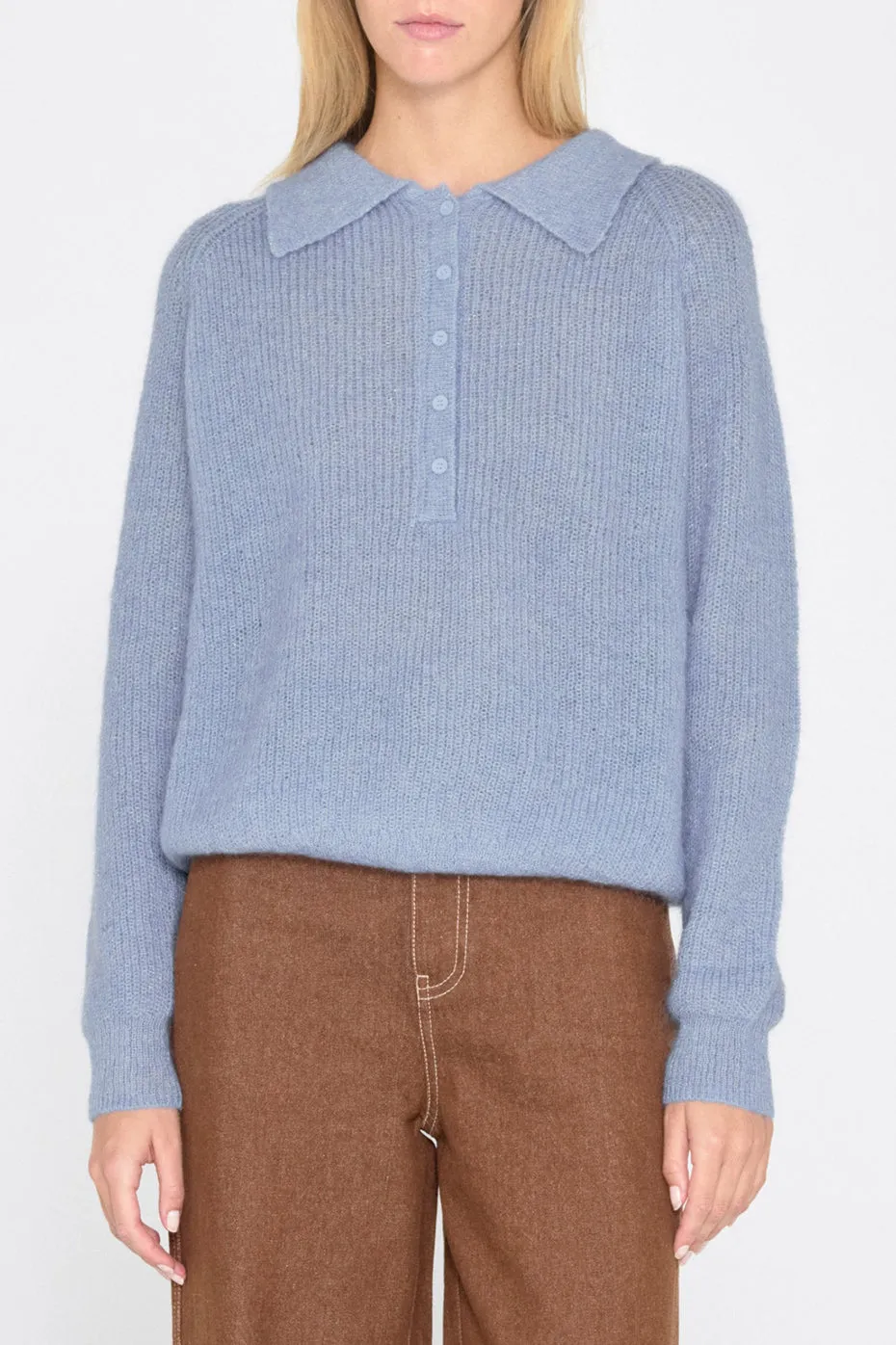 Warm Blue Frank Mohair Sweater