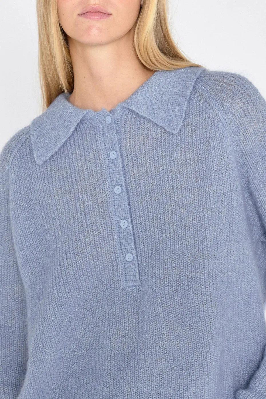 Warm Blue Frank Mohair Sweater