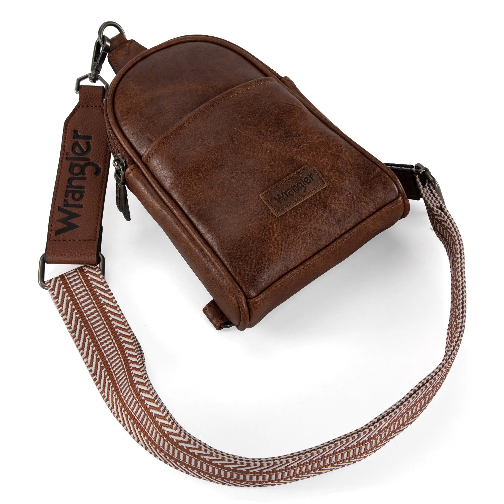 WG87-324 Wrangler Sling Bag/Crossbody/Chest Bag  - Dark Brown