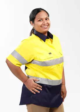 Women's lightweight short sleeve taped hi vis shirt