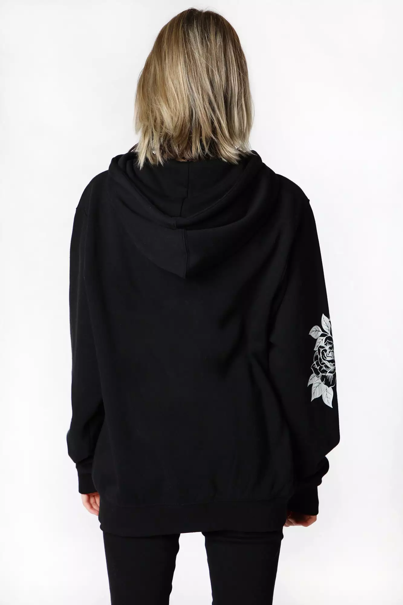 Womens Sovrn Voices Dragon and Roses Zip-Up Hoodie