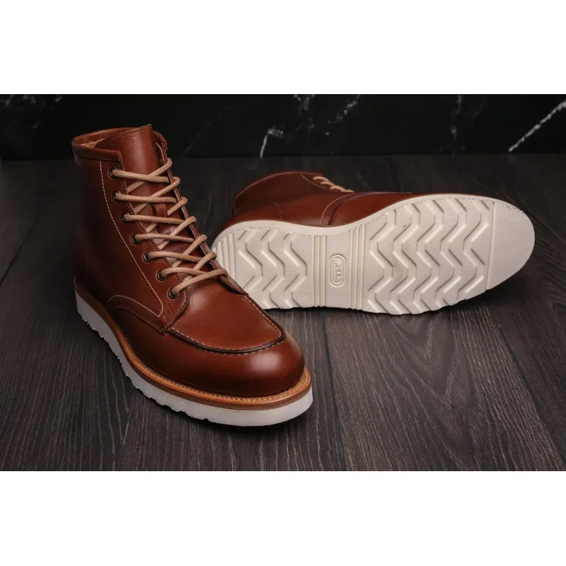 Yanko Moc toe boot medium brown