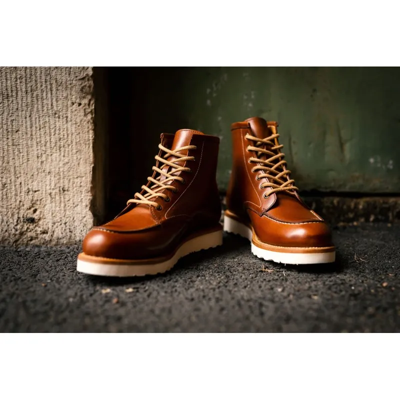 Yanko Moc toe boot medium brown