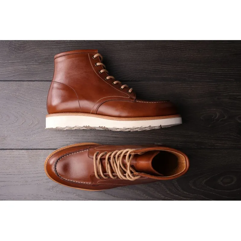 Yanko Moc toe boot medium brown