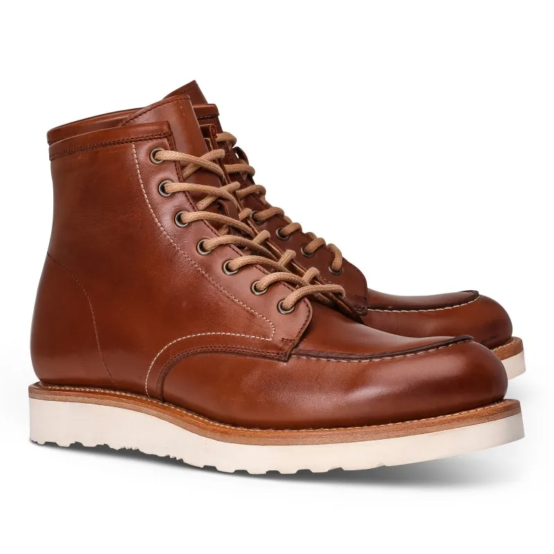 Yanko Moc toe boot medium brown