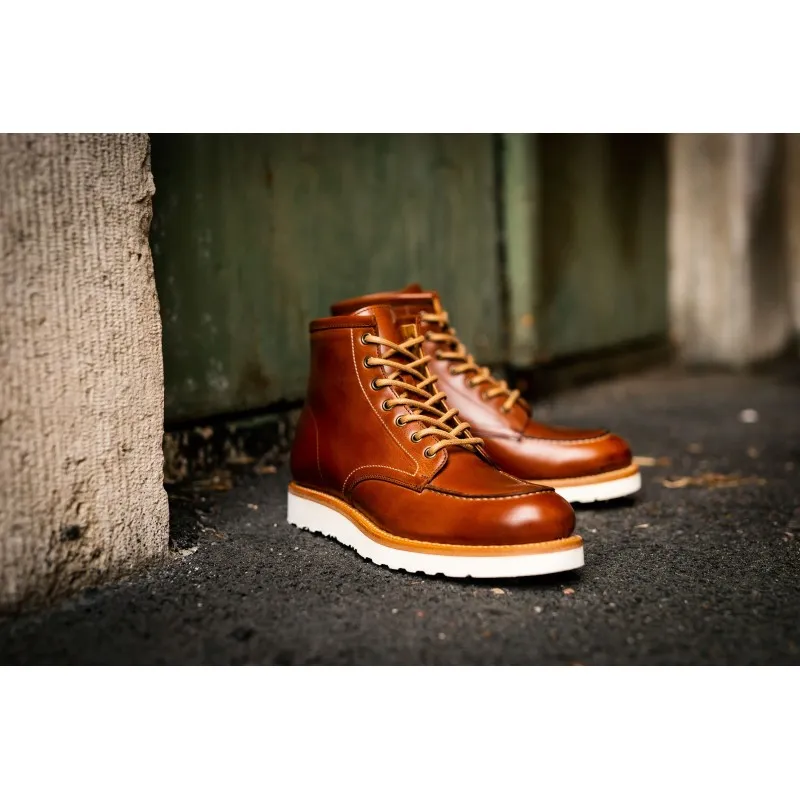 Yanko Moc toe boot medium brown