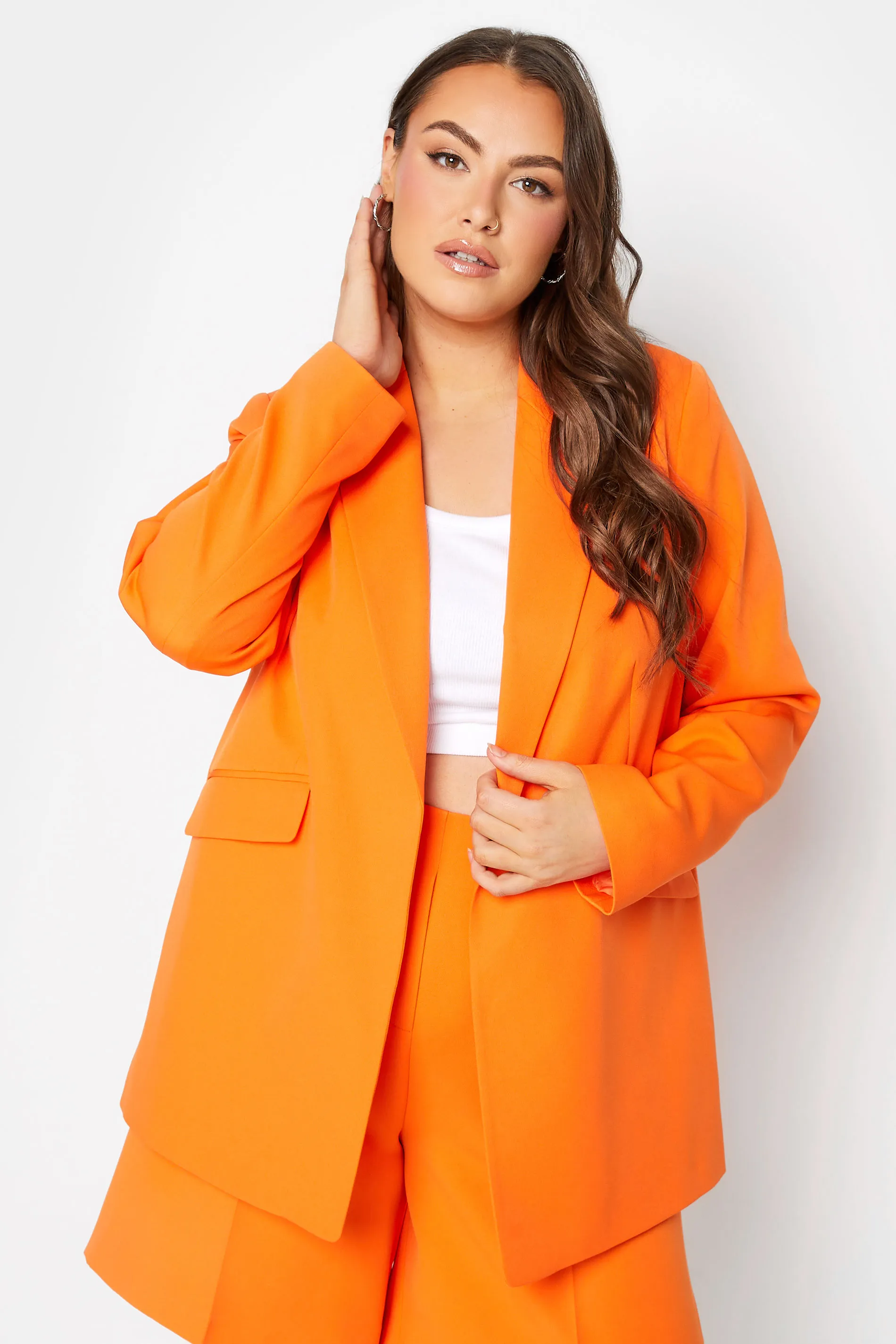 YOURS Curve Orange Tailored Blazer