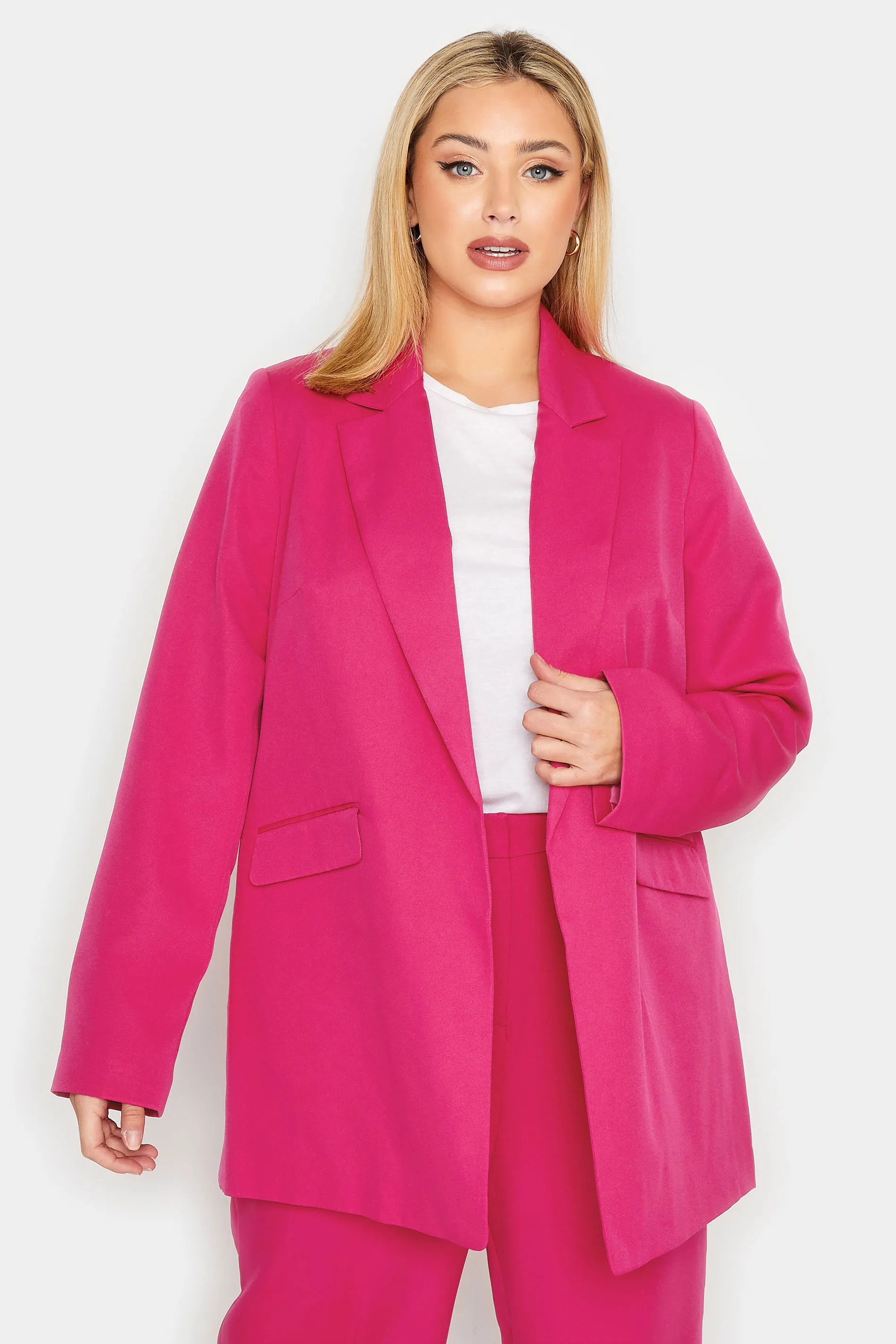 YOURS Curve Pink Tailored Blazer