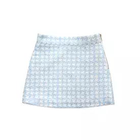 Zoe houndstooth Skirt blue